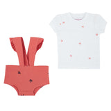 BIKES & BOWS T-SHIRT & ROMPER SET - GIRL