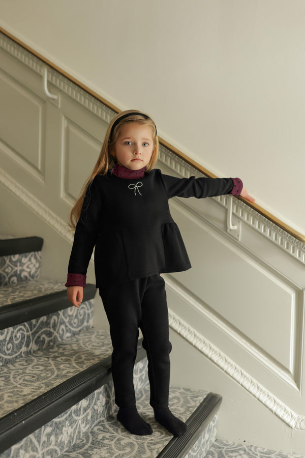 RHINESTONE BOW SHABBOS SET - GIRL