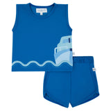 SCALLOPED SWIM TANK & SHORTS SET