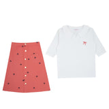 BIKES & BOWS T-SHIRT & SKIRT SET - TEEN