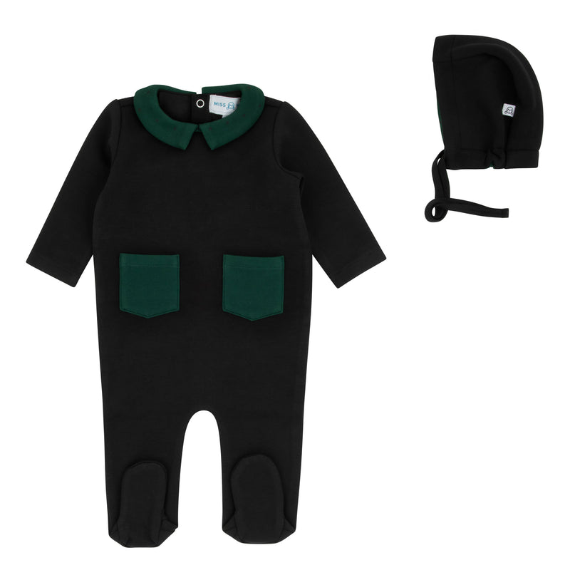 RHINESTONE BOW SHABBOS ROMPER - BOY