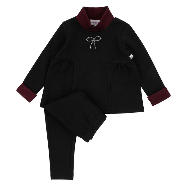 RHINESTONE BOW SHABBOS SET - GIRL