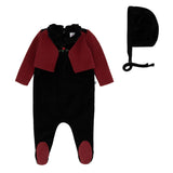 EMBROIDERED DUO SHABBOS ROMPER - GIRL + BONNET