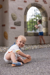 COLOR-EDGE ROMPER - WHITE - BOY