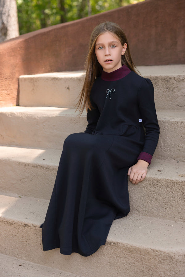 RHINESTONE BOW SHABBOS MAXI