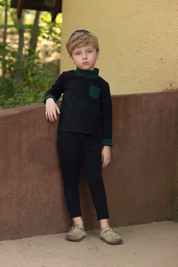RHINESTONE BOW SHABBOS SET - BOY