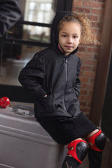 BLACK DENIM JACKET - GIRL
