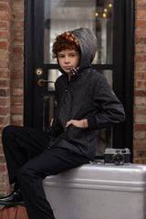 BLACK DENIM JACKET - BOY