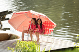 SCALLOPED SWIM T-SHIRT & SKIRT SET
