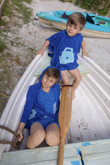 SCALLOPED SWIM PONCHO - BOY