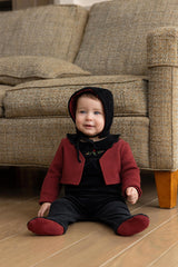 EMBROIDERED DUO SHABBOS ROMPER - GIRL + BONNET