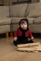 EMBROIDERED DUO SHABBOS ROMPER - BOY + BONNET
