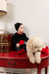SLEEPY SMILES ROMPER - BOY + BEANIE