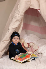 BRANDED BALLOON ROMPER - BOY + BEANIE