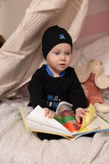 BRANDED BALLOON ROMPER - BOY + BEANIE
