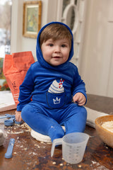 WHIPPED HOODED ROMPER - BOY + BEANIE