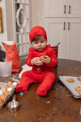 WHIPPED HOODED ROMPER - GIRL + BEANIE