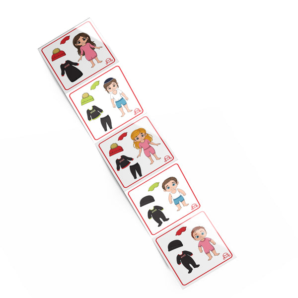 SCRIBBLE PJ DRESS-UP STICKERS