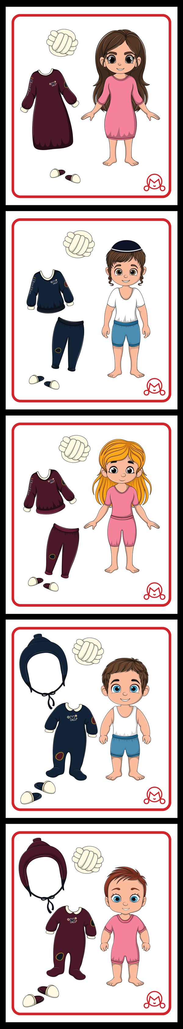 VARSITY PJ DRESS-UP STICKERS