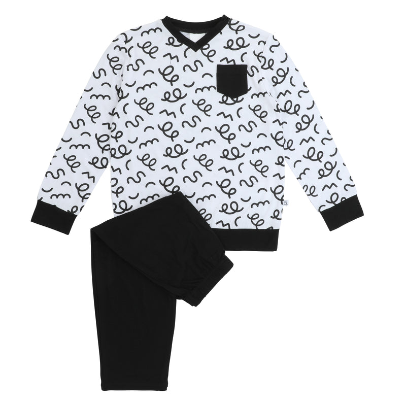 DOODLE PAJAMA UNI - BLACK