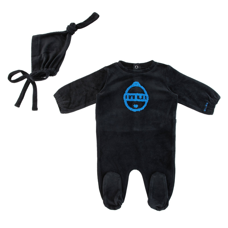 SHERPA LOGO FACE ROMPER - BLUE