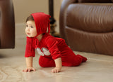 SLIPPER ROMPER - RED