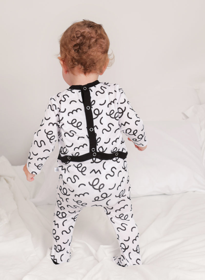 DOODLE ROMPER UNI - BLACK