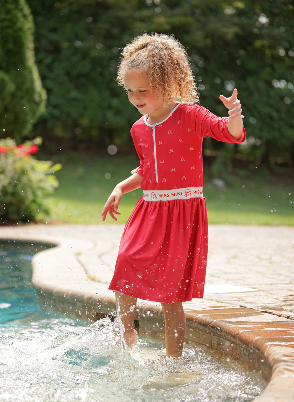 little miss s in a mini dress WAVE SWIM DRESS (WITH SNAPS) – Miss Mini