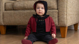 EMBROIDERED DUO SHABBOS ROMPER - GIRL + BONNET