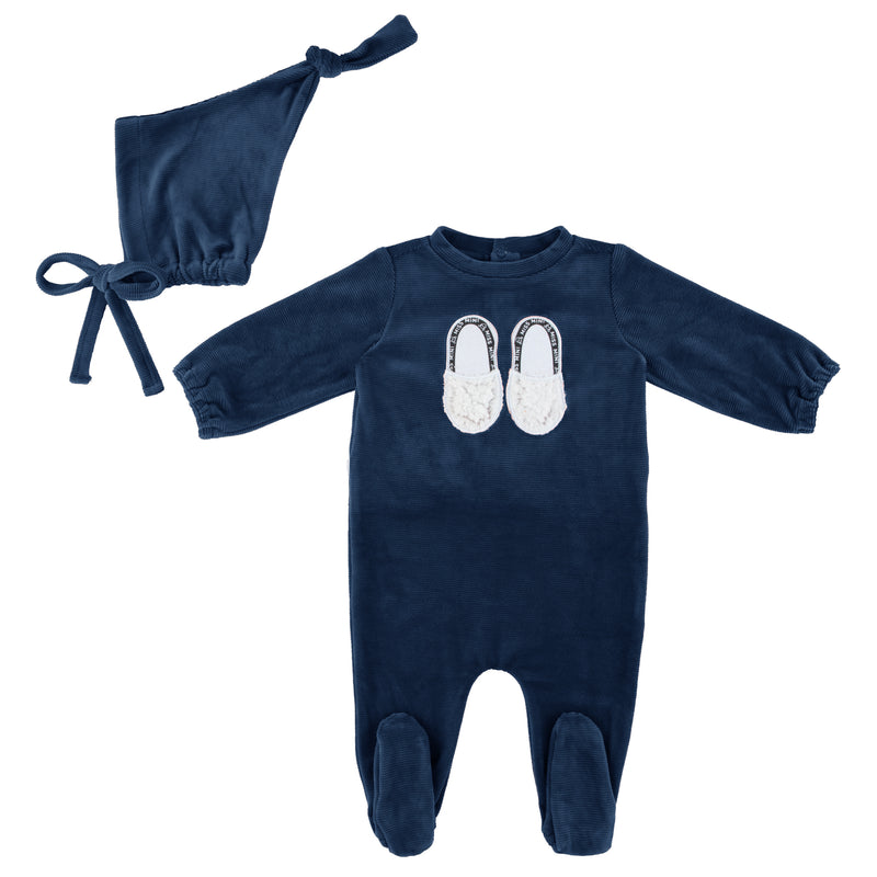 SLIPPER ROMPER - BLUE