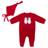 SLIPPER ROMPER - RED