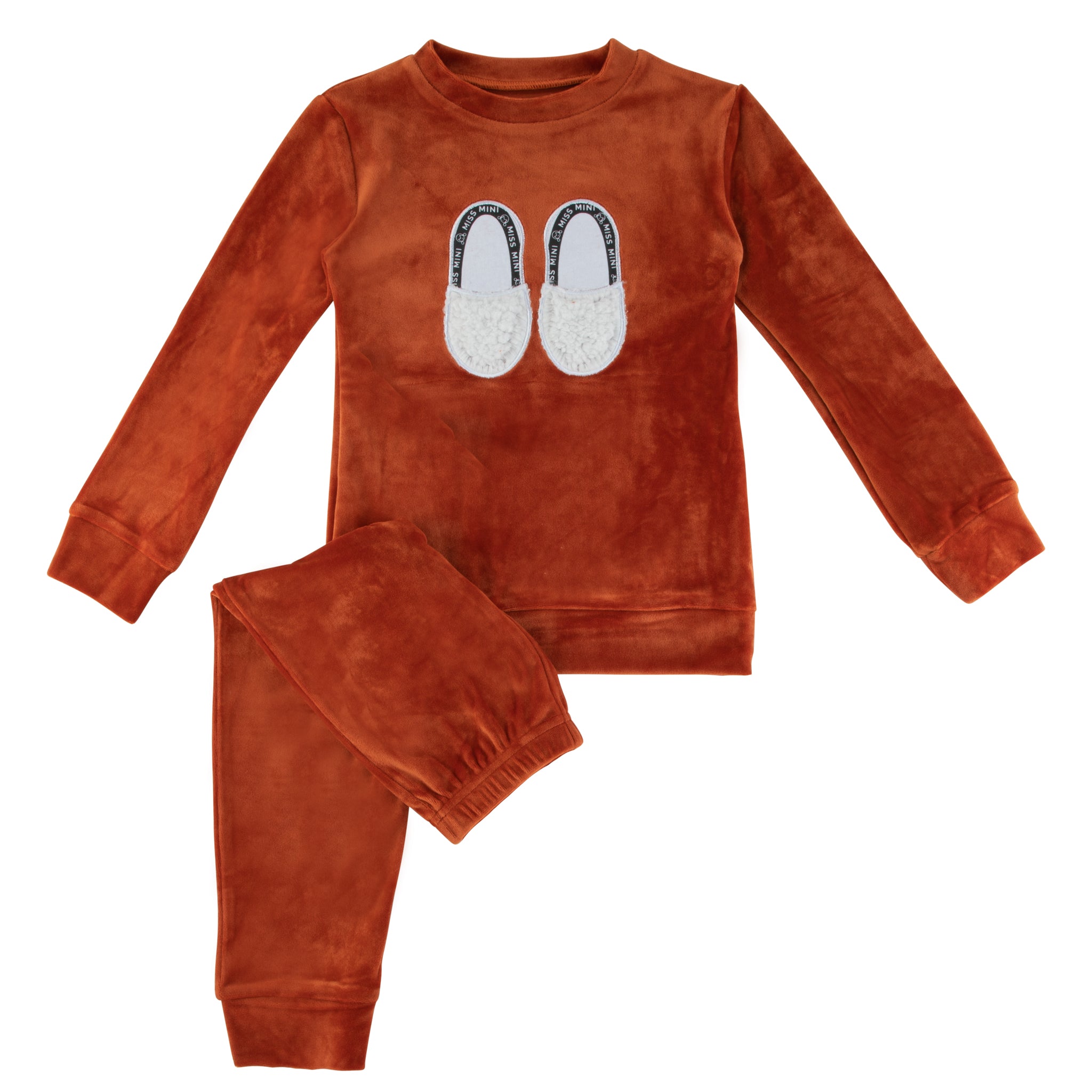 Rust Color Pj SLIPPER PAJAMA - RUST – Miss Mini