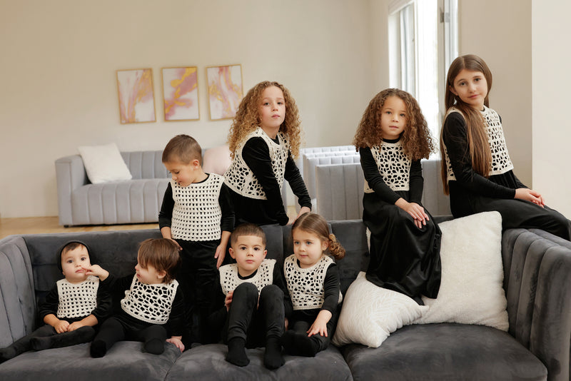 CROCHET SHABBOS ROMPER - GIRLS