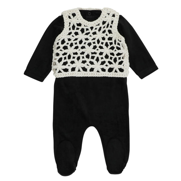 CROCHET SHABBOS ROMPER - GIRLS